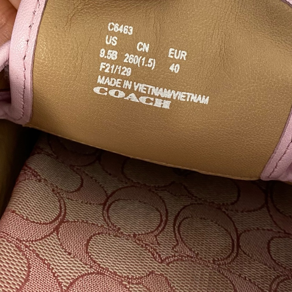 Coach Pink Shearling Slip-On Shoes - Picture 15 of 15